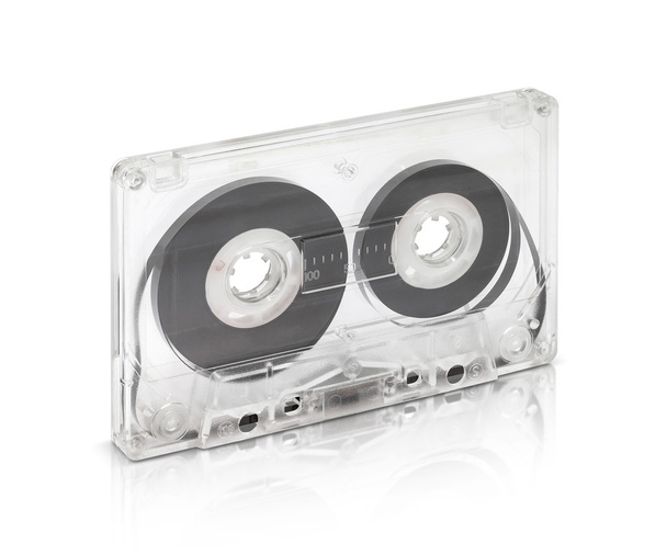vintage cassette tape isolated on white background with clipping path - Foto, Imagem