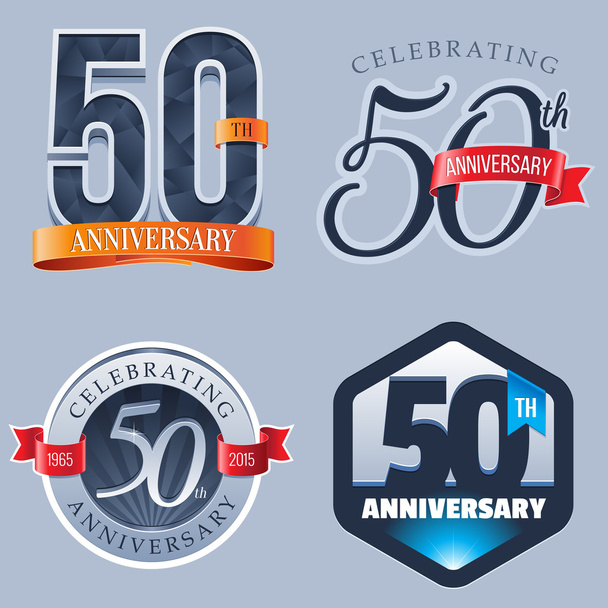 50 lat urodzinowego logo - Wektor, obraz
