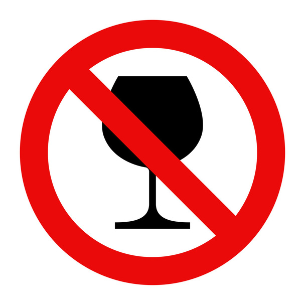 No alcohol sign - Vector, Image