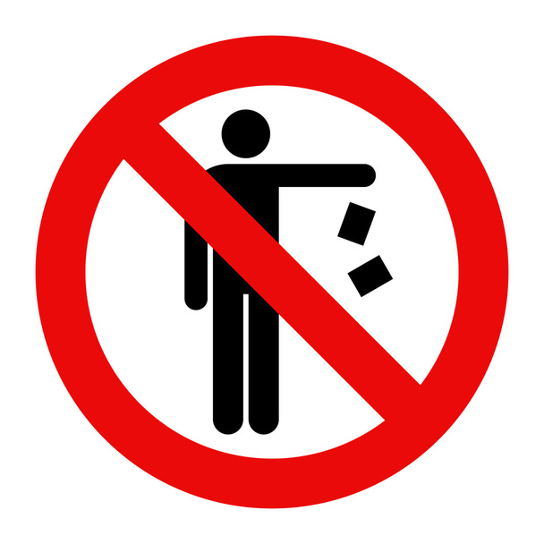 No littering sign - Vector, Image