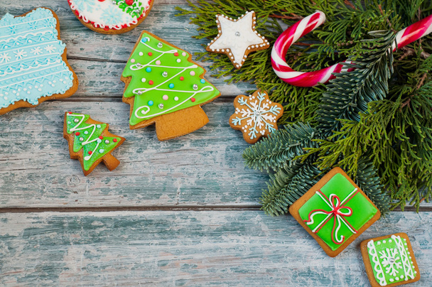 Colorful mix of Christmas cookies - Foto, Imagem