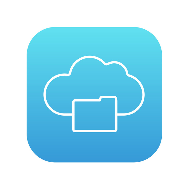 Cloud computing line icon. - Vektor, kép