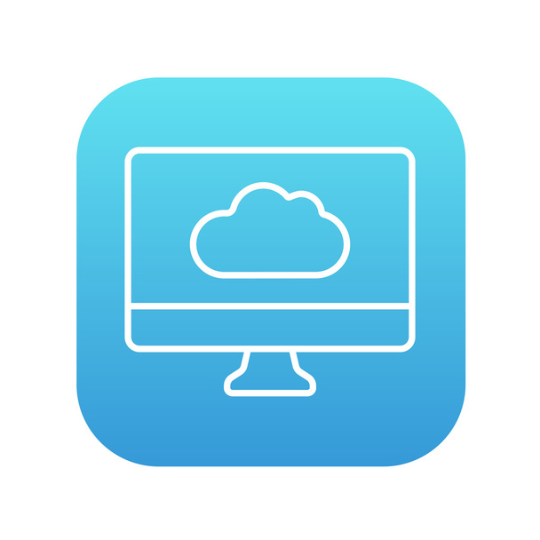 Cloud computing line icon. - ベクター画像