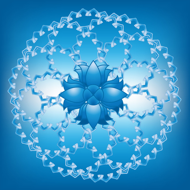 Spirograph Lotus Flower Symbol Icon - Διάνυσμα, εικόνα