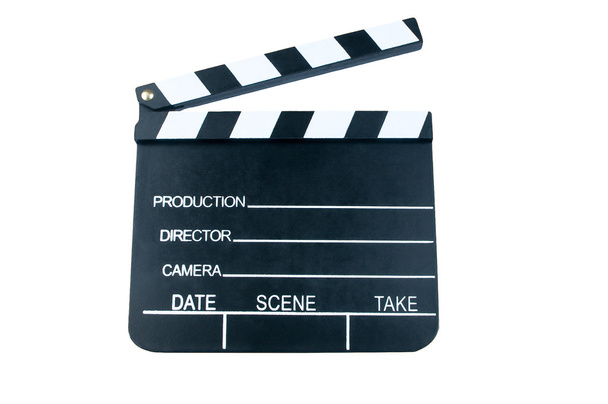 Film Slate with clipping path on white background - Photo, Image