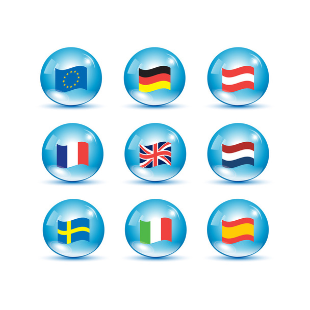 Drapeaux des pays de l'Union européenne
 - Vecteur, image