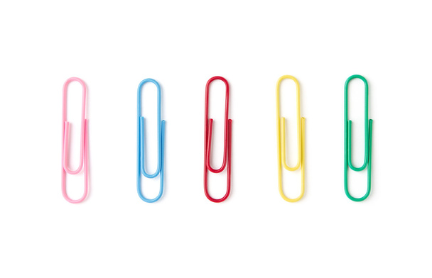 Set of colorful paper clips - Photo, Image