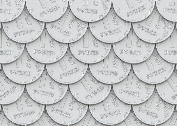 Mail van munten in een Russisch Roebel - Foto, afbeelding