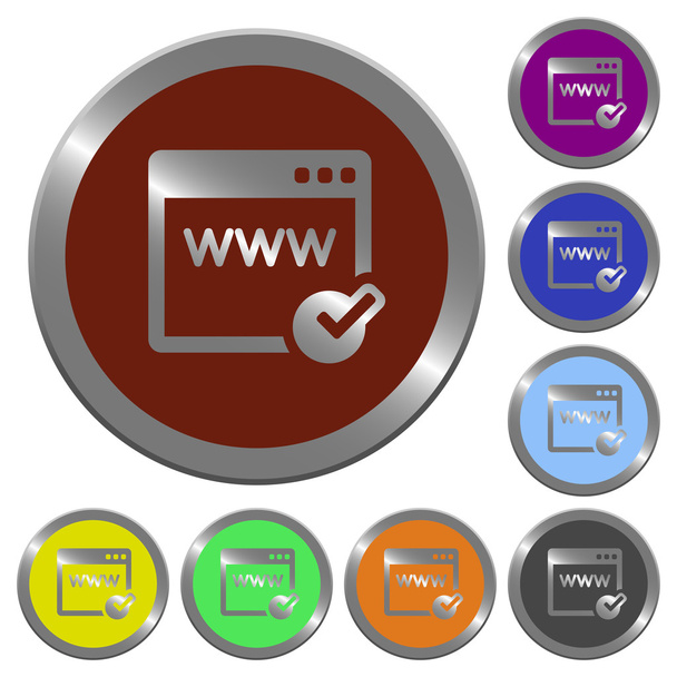 Botones de registro de dominio de color
 - Vector, Imagen