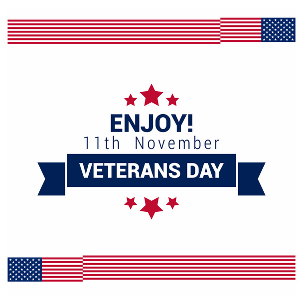 Veterans Day, USA flag - Vecteur, image
