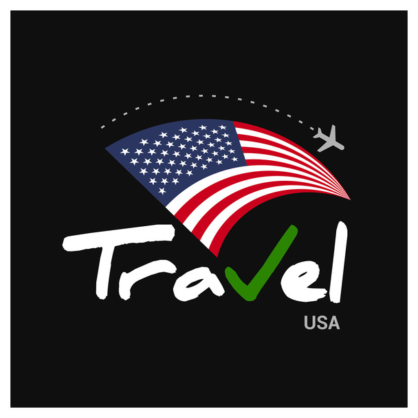 USA travel company logo - Wektor, obraz