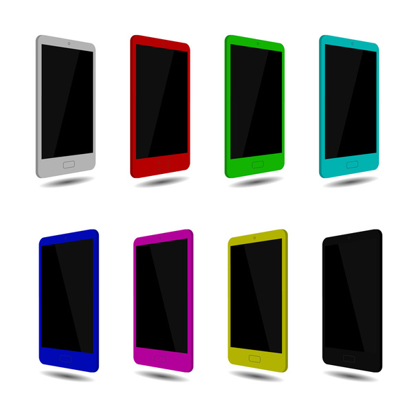 Set isolated smartphone touch screen - Vector, Image