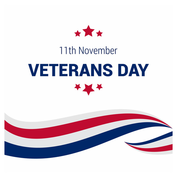 Veterans Day, USA flag - Διάνυσμα, εικόνα