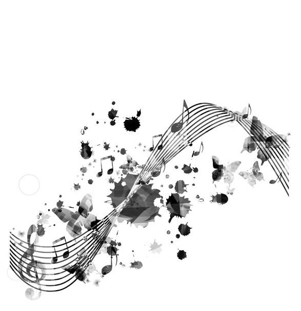 background with music notes - Vecteur, image