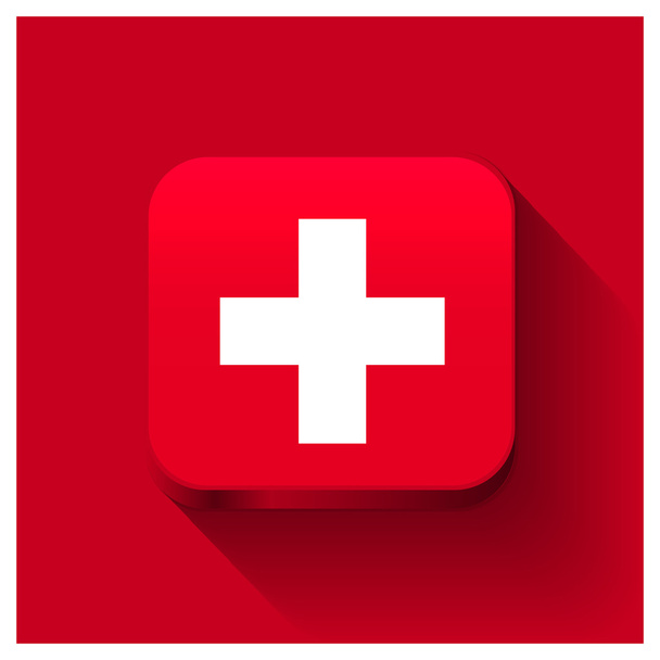 Switzerland flag button - Vettoriali, immagini