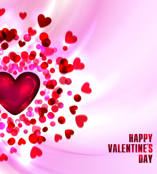 světlé srdce, dárek na Valentýna. vektorové pozadí lásky - Vektor, obrázek