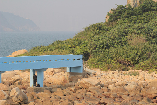 Μπλε γέφυρα σε Shek O Hongkong. - Φωτογραφία, εικόνα