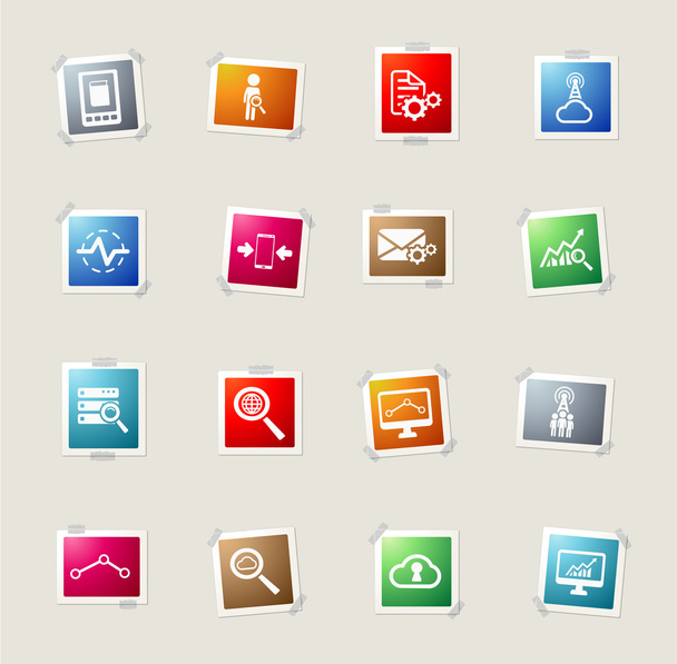 Data analytic simply icons - Vector, Image