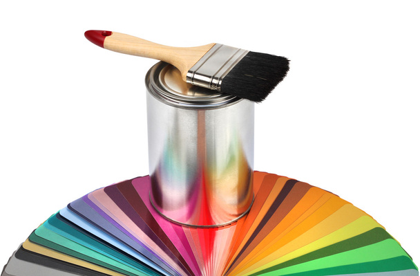Festék, kefe és színes minták útmutató - Fotó, kép