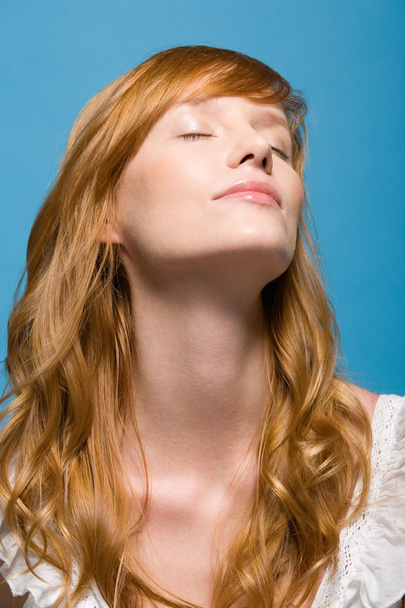 Woman with eyes closed - Photo, image