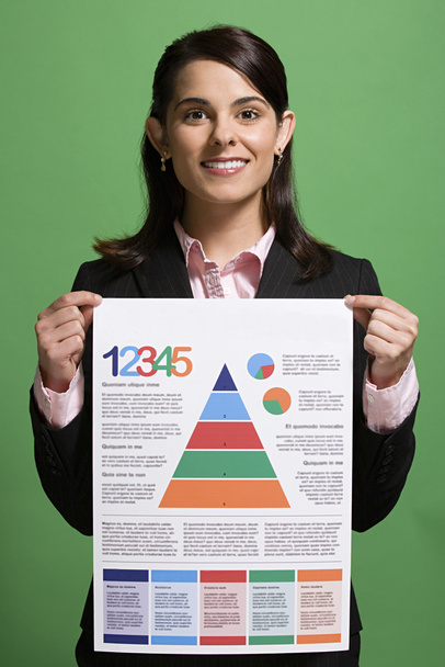 Woman holding a healthy eating poster - Photo, Image