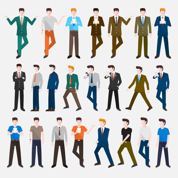 Businesspeople acting in workplace - Vector, Image