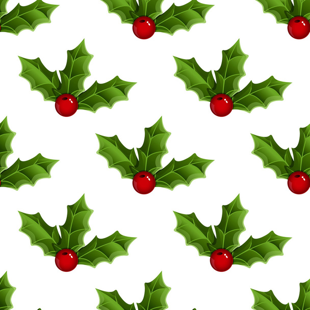 seamless pattern with mistletoe - Vector, Image