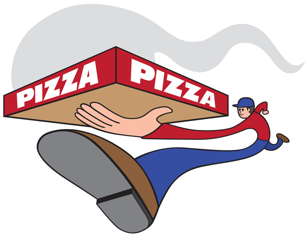高速のピザの配達 - ベクター画像