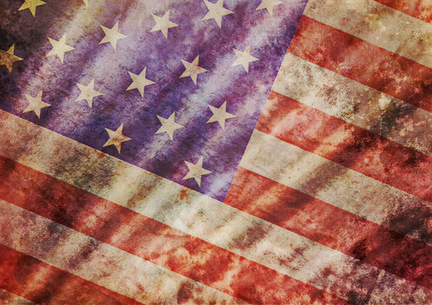 régi grunge Usa zászló háttér és textúra - Fotó, kép