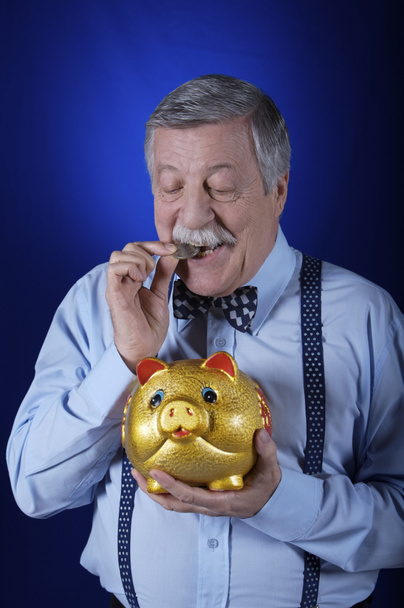 Senior Mann mit Schnurrbart - Foto, Bild