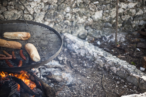 Detail of food on a grill - Fotó, kép