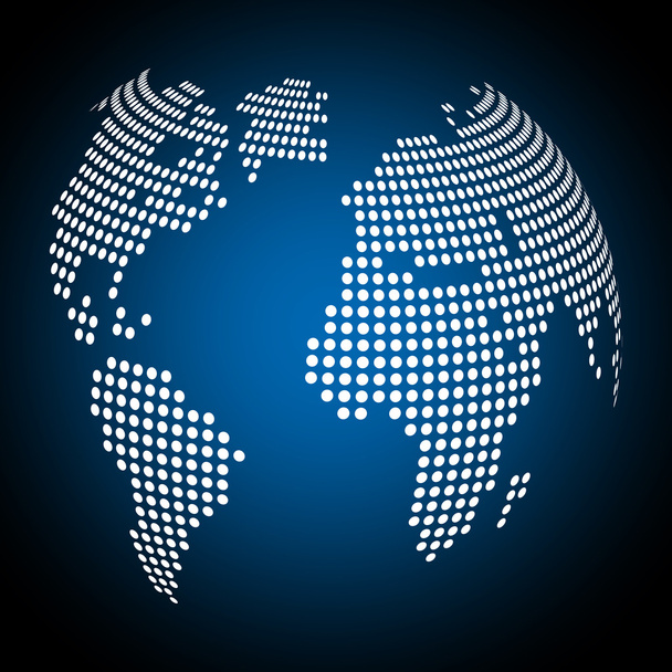 Abstract globe aarde van ronde stippen. Vectorillustratie. EPS-10 - Vector, afbeelding