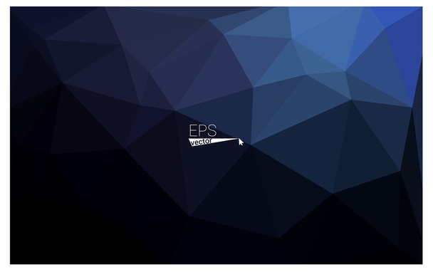 dunkelblaue geometrische zerrumpelte dreieckige Low-Poly-Origami-Stil Farbverlauf Illustration grafischer Hintergrund. Vektor-polygonales Design für Ihr Unternehmen. - Vektor, Bild