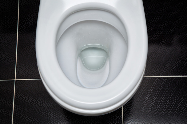 open white toilet top view - Foto, Imagen