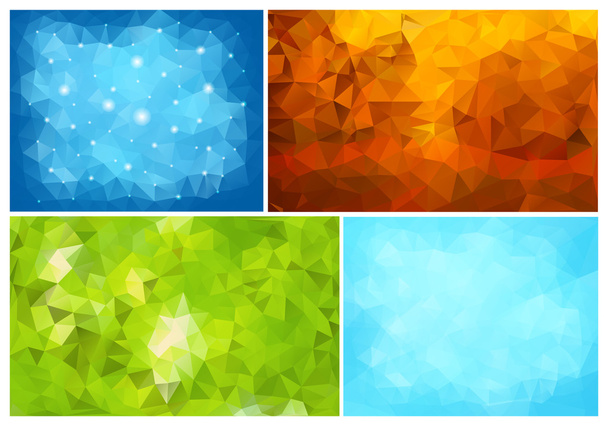 Four Abstract Backgrounds - Wektor, obraz