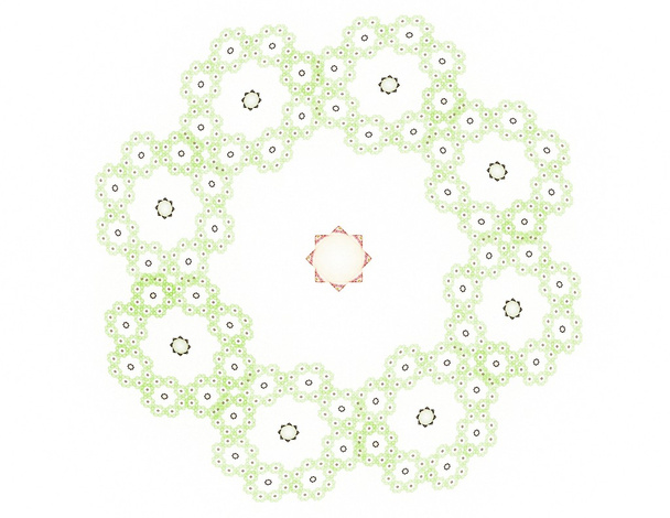 patrón radial fractal sobre el tema de la ciencia, tecnología y diseño - Foto, imagen