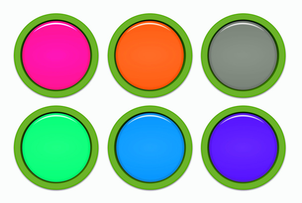 Kreis-Taste isoliert auf weißem Hintergrund - Foto, Bild