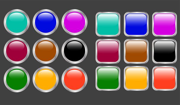 Glossy buttons - vector - ベクター画像