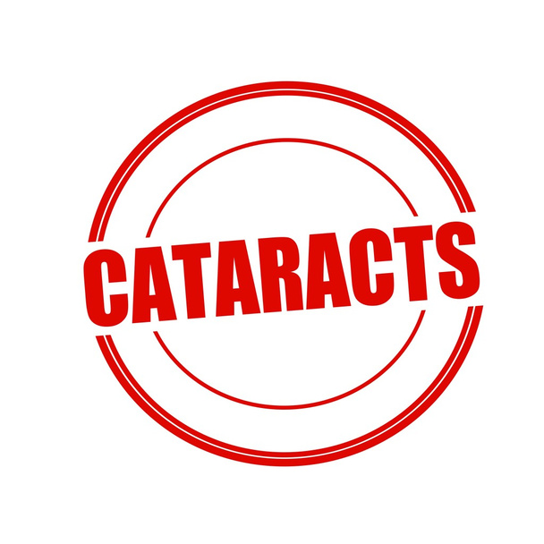 CATARACTOS texto de sello rojo en círculo sobre fondo blanco
 - Foto, imagen
