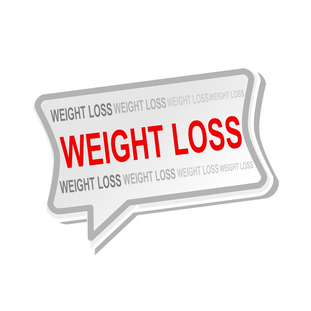 WEIGHT LOSS multicolored word on gray Speech bubbles - Photo, Image