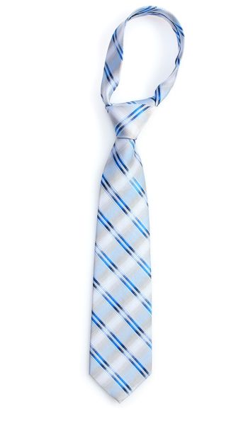 Elegant blue tie isolated on white - Photo, Image