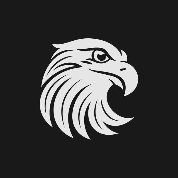 Eagle head logo or icon in one color. - Vektor, Bild