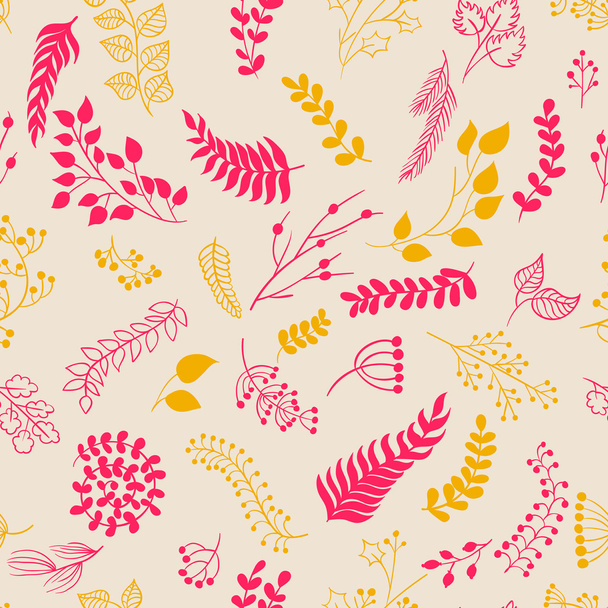 Seamless pattern vintage floral elements. - Vektor, obrázek