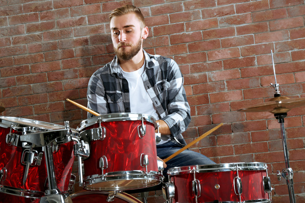 Musician playing drums - Photo, image