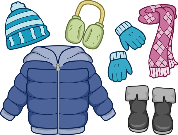 Διαφορετικά είδη χειμωνιάτικα ρούχα - Φωτογραφία, εικόνα
