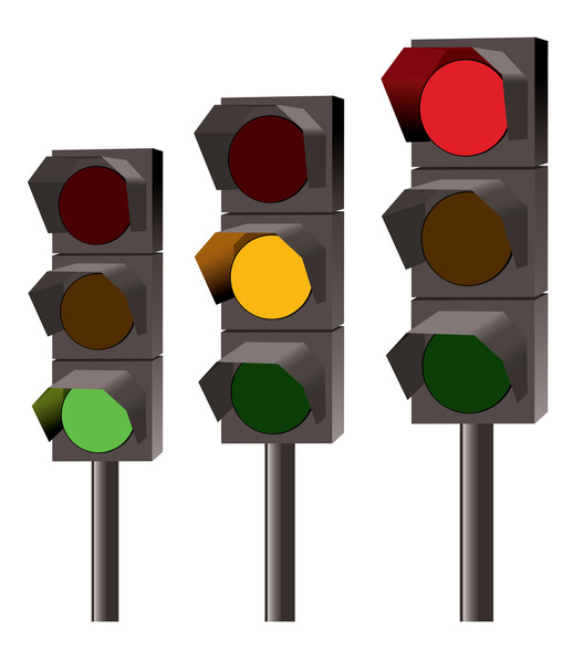 Vector set of traffic lights - Vetor, Imagem