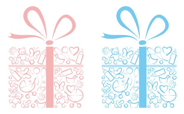 Подарки для новорожденных
 - Вектор,изображение