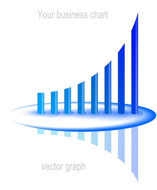 Arrowed business chart - Vector, Image