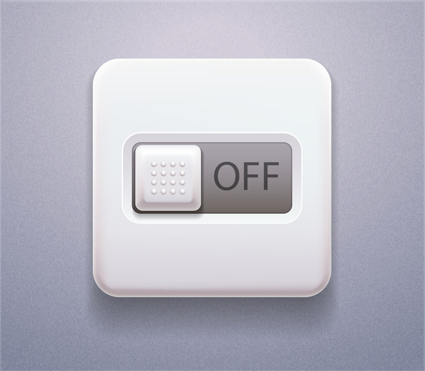 Realistic Icon button off. - Vektor, Bild