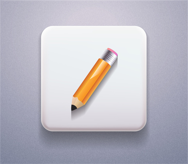 Realistic Pencil icon - Vector, imagen